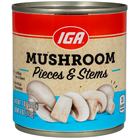MUSHROOMS PIECES & STEMS 4 OZ