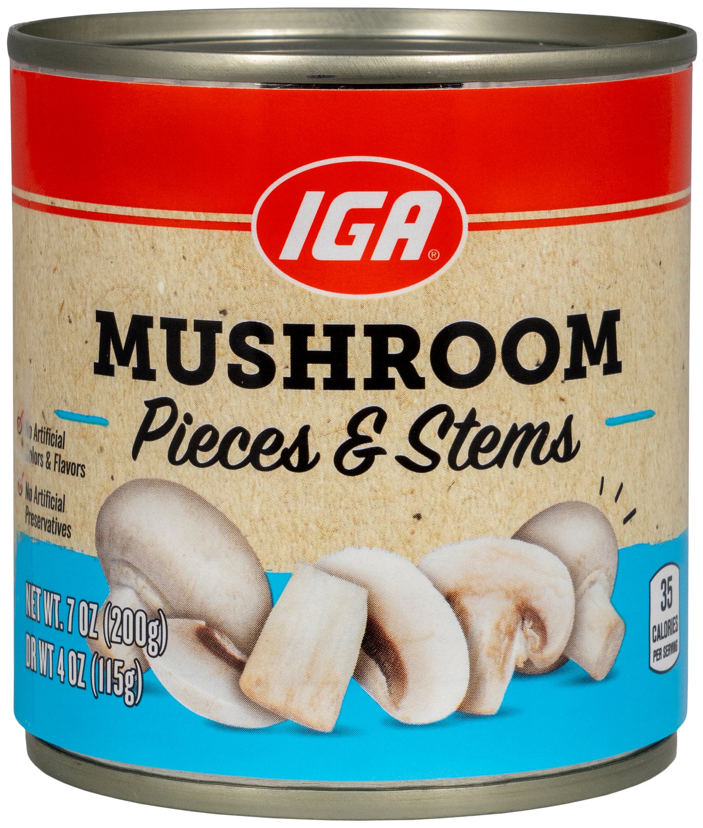 MUSHROOMS PIECES & STEMS 4 OZ