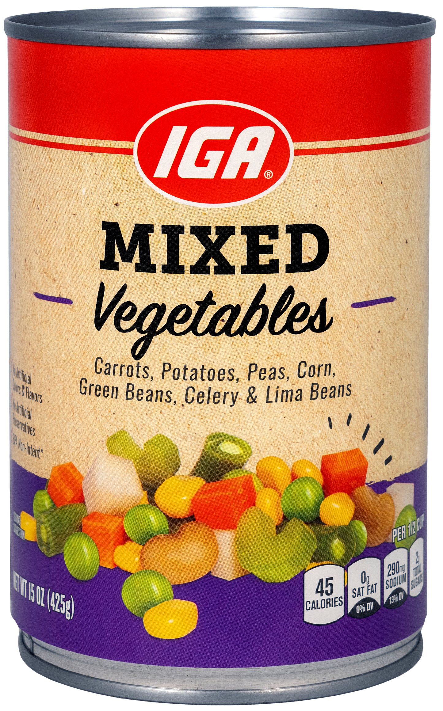MIXED VEGETABLES 15 OZ