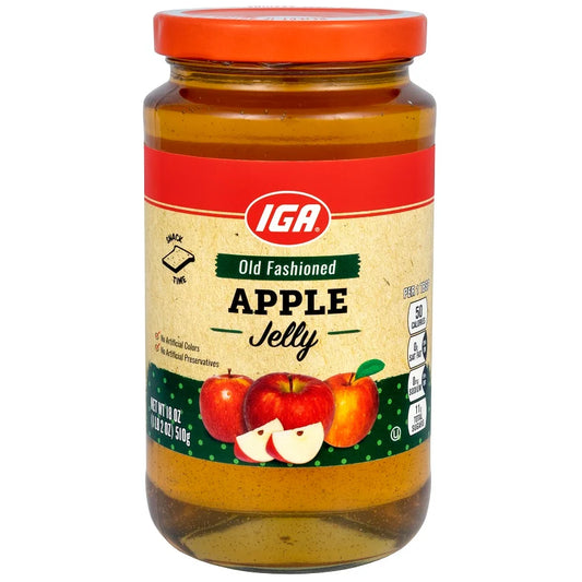 IGA APPLE JELLY OLD FASHIONED 18 OZ