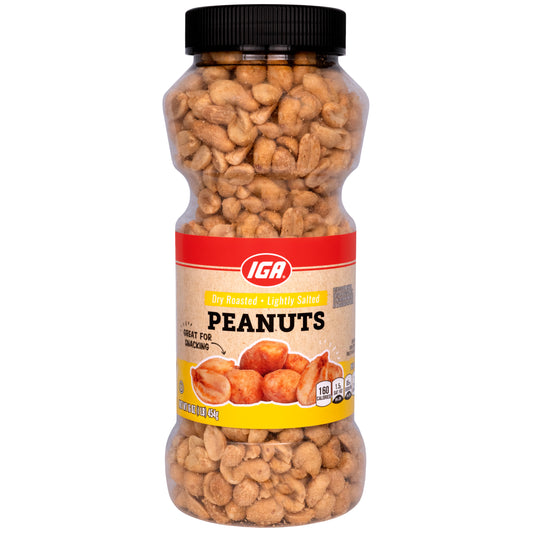PEANUTS DRY ROASTED LIGHTLY SALTED 16oz