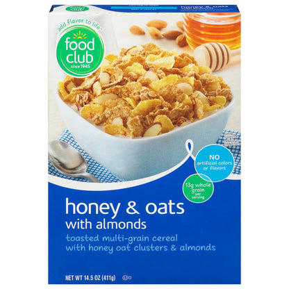 Food Club Honey & Oats with Almonds Cereal 14.5 oz