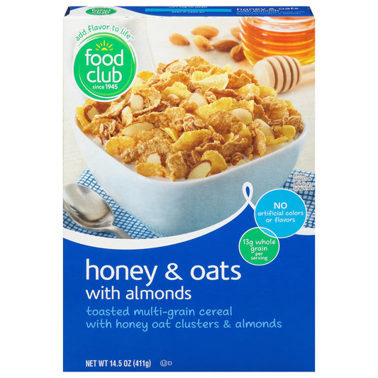 Food Club Honey & Oats with Almonds Cereal 14.5 oz