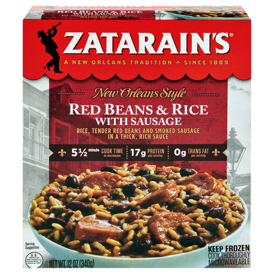 Zatarain's Frozen Meal - Sausage, Red Beans & Rice, 12 oz