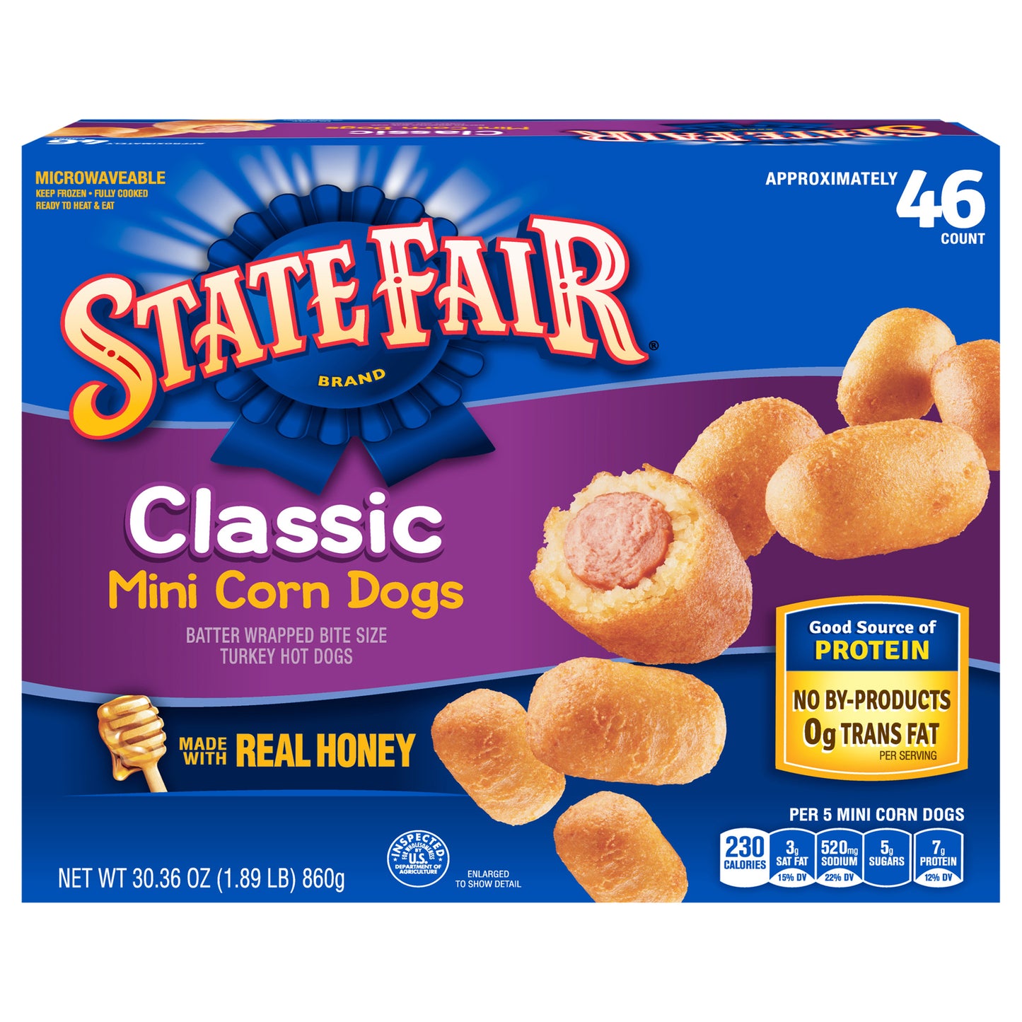 State Fair Classic Mini Corn Dogs, Frozen, 46 Count