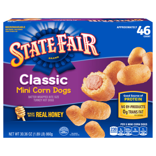 State Fair Classic Mini Corn Dogs, Frozen, 46 Count
