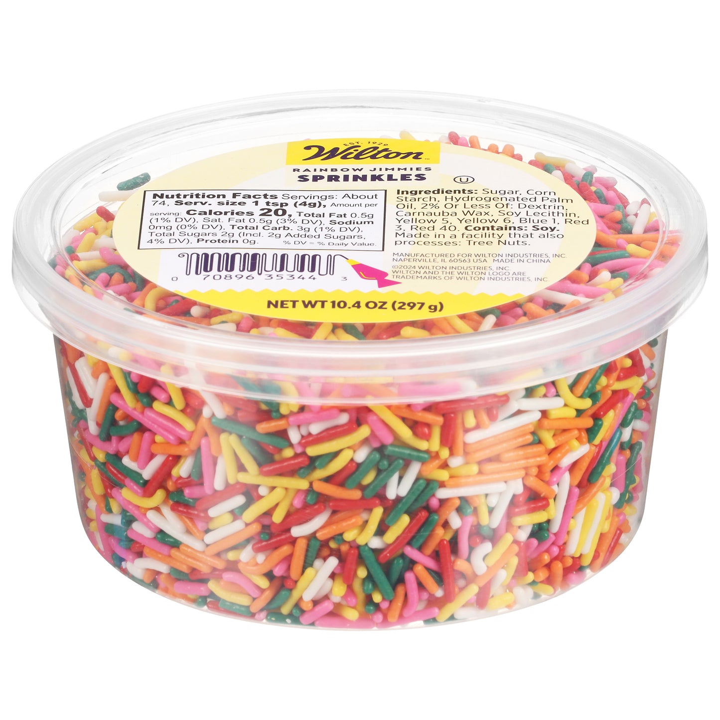 Wilton Rainbow Jimmies Sprinkles 10.4 oz