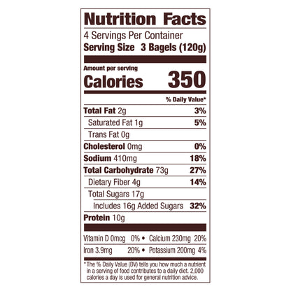 Pepperidge Farm Brown Sugar Cinnamon Bagels Mini 12 ea