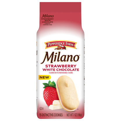 Pepperidge Farm® Milano® White Chocolate Strawberry Flavored Cookies, 7 Oz Bag