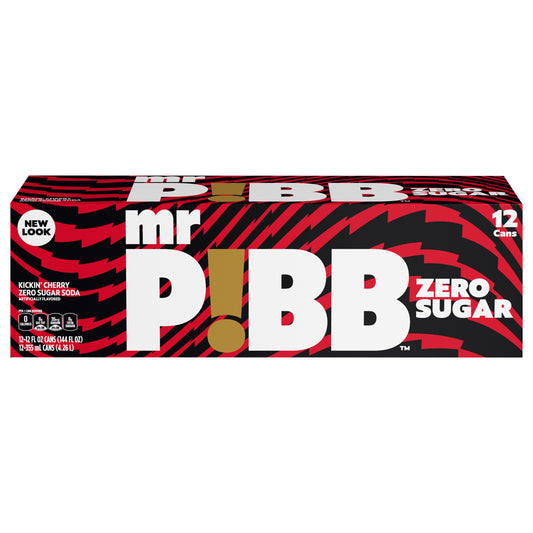 Mr. Pibb Zero Sugar Fridge Pack Cans, 12 fl oz, 12 Pack