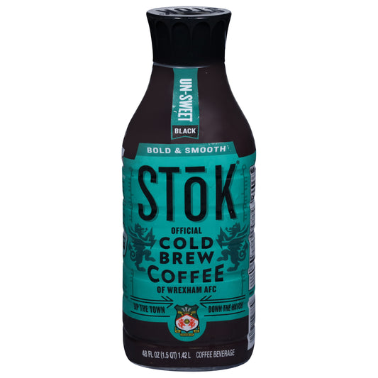 Stok Un-Sweet Bold & Smooth Cold Brew Black Coffee Beverage 48 fl oz