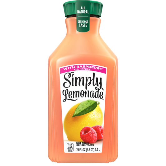 Simply Lemonade w/ Raspberry Bottle, 76 fl oz