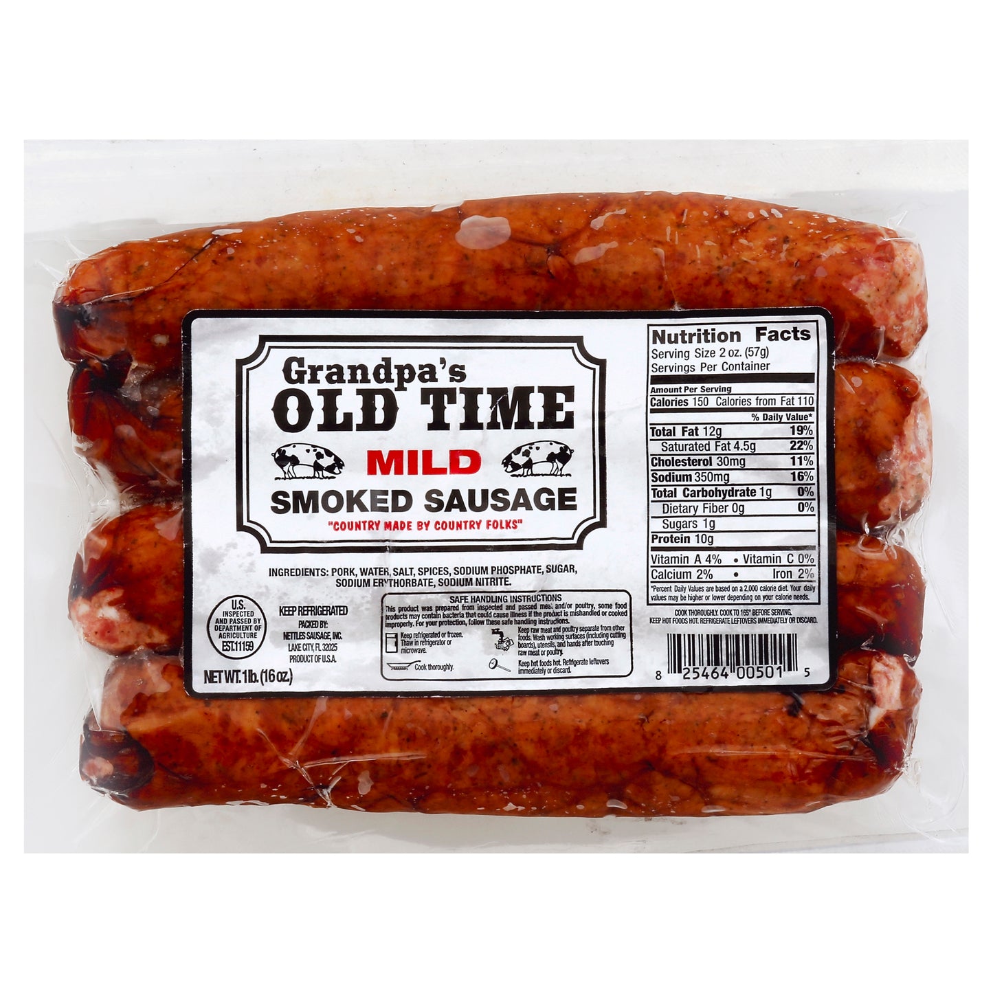 Grandpas Old Time Smoked Sausage 16 oz