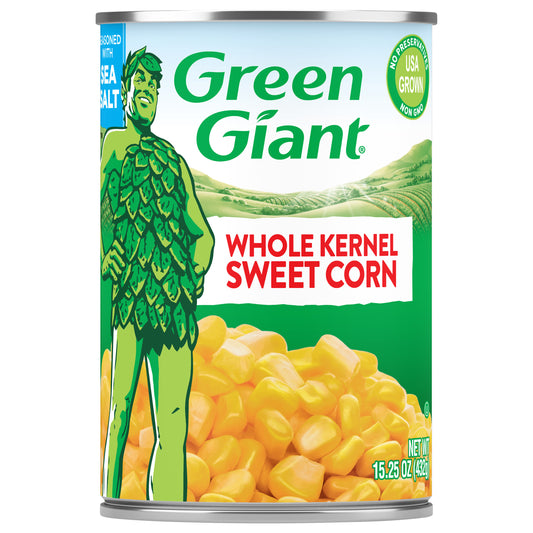 Green Giant Whole Kernel Sweet Corn 15.25 oz - NO PRESERVATIVES USA GROWN NON GMO