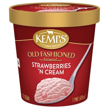 Kemps Old Fashioned Strawberries 'N Cream Ice Cream
