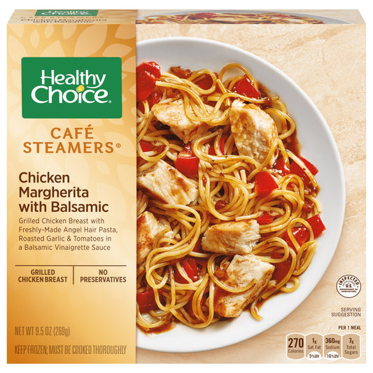 Healthy Choice Cafe Steamers Chicken Margherita with Balsamic, Frozen Meal, 9.5 OZ