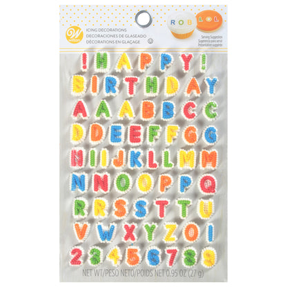 Wilton Letter Number Dot Matrix Icing Decorations 0.95 oz