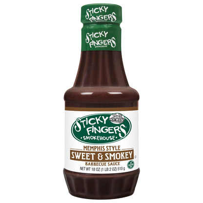 Sticky Fingers Smokehouse Memphis Style Sweet & Smokey Barbecue Sauce 18 oz