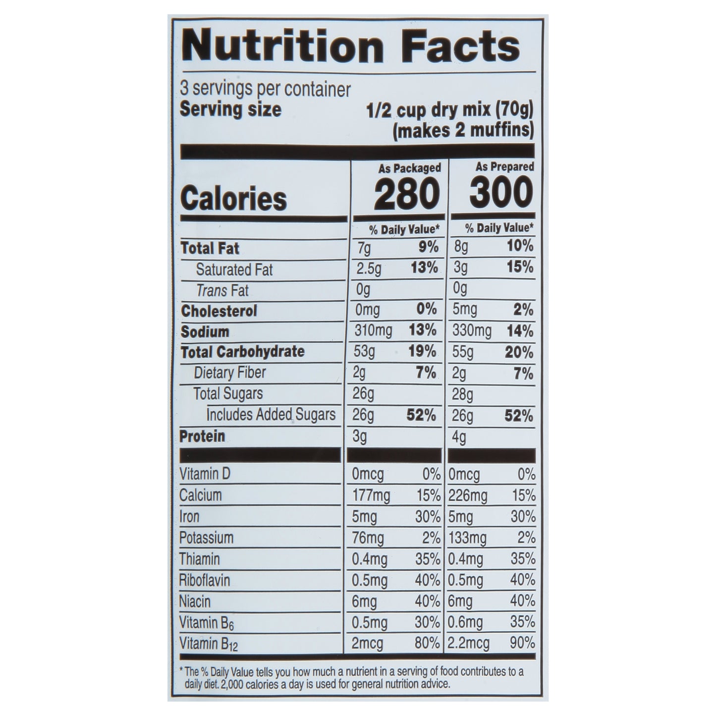 Martha White Chocolate Chip Muffin Mix 7.4 oz