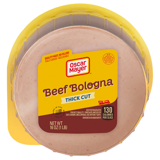 Oscar Mayer Thick Cut Beef Bologna Sliced Lunch Meat, 16 oz. Pack