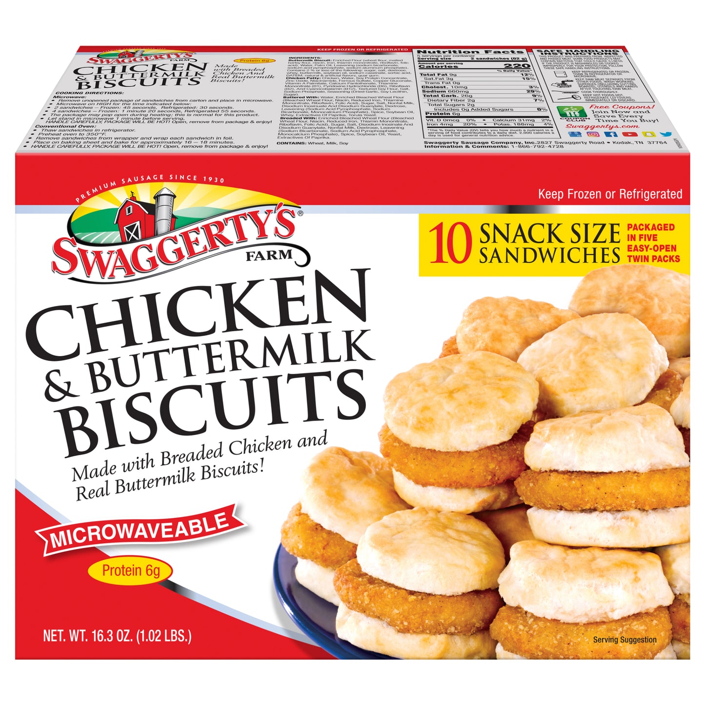 10 Chicken & Bttrmlk Bscts 16.3oz