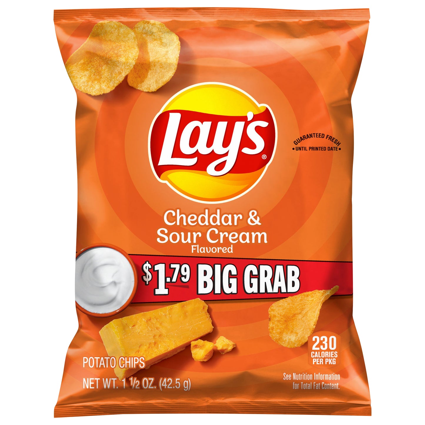 Lay's Potato Chips Cheddar & Sour Cream Flavored 1 1/2 Oz