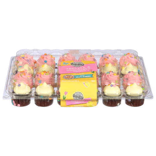Two-Bite Original Vanilla & Chocolate Cupcakes 20 oz