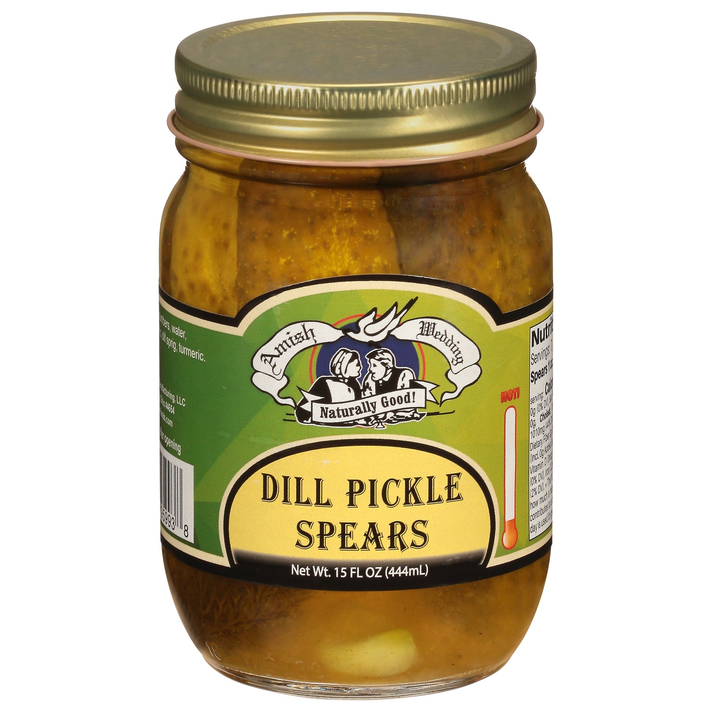 Amish Wedding Hot Dill Pickle Spears 15 fl oz