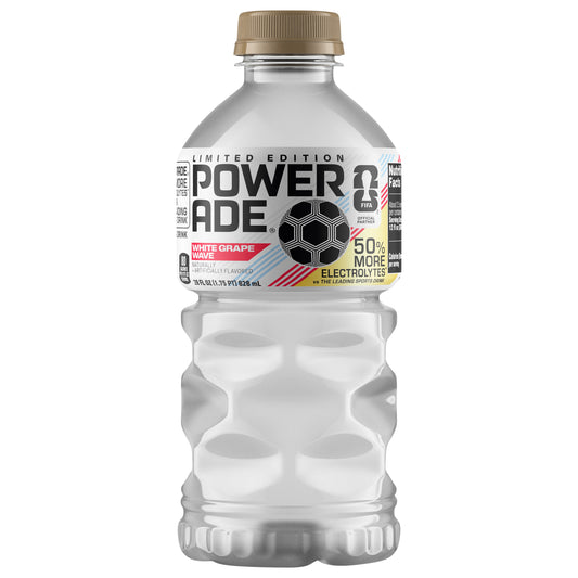 POWERADE Limited Edition Soccer White Grape Wave Sports Drink Bottle, 28 fl oz