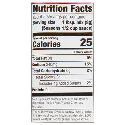 McCormick Italian Mushroom Spaghetti Sauce, 1.5 oz