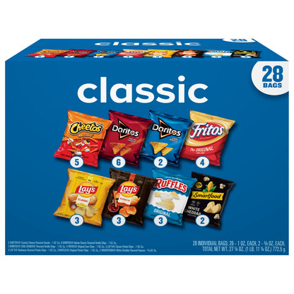 Frito Lay Snacks Classic Mix Variety Pack 27 1/4 Oz, 28 Count