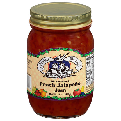 Amish Wedding Old Fashioned Peach Jalapeno Jam 18 oz