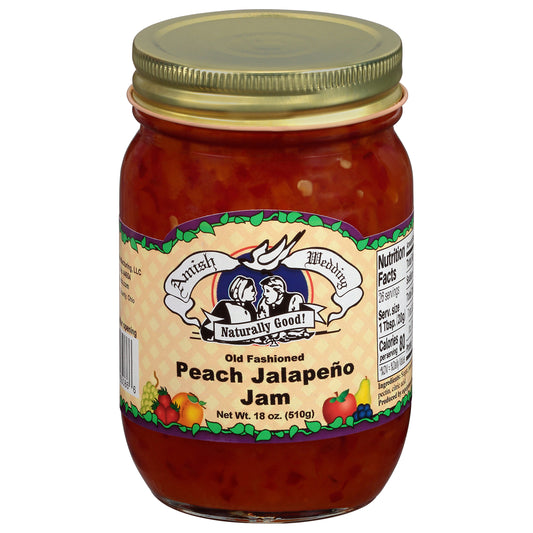 Amish Wedding Old Fashioned Peach Jalapeno Jam 18 oz