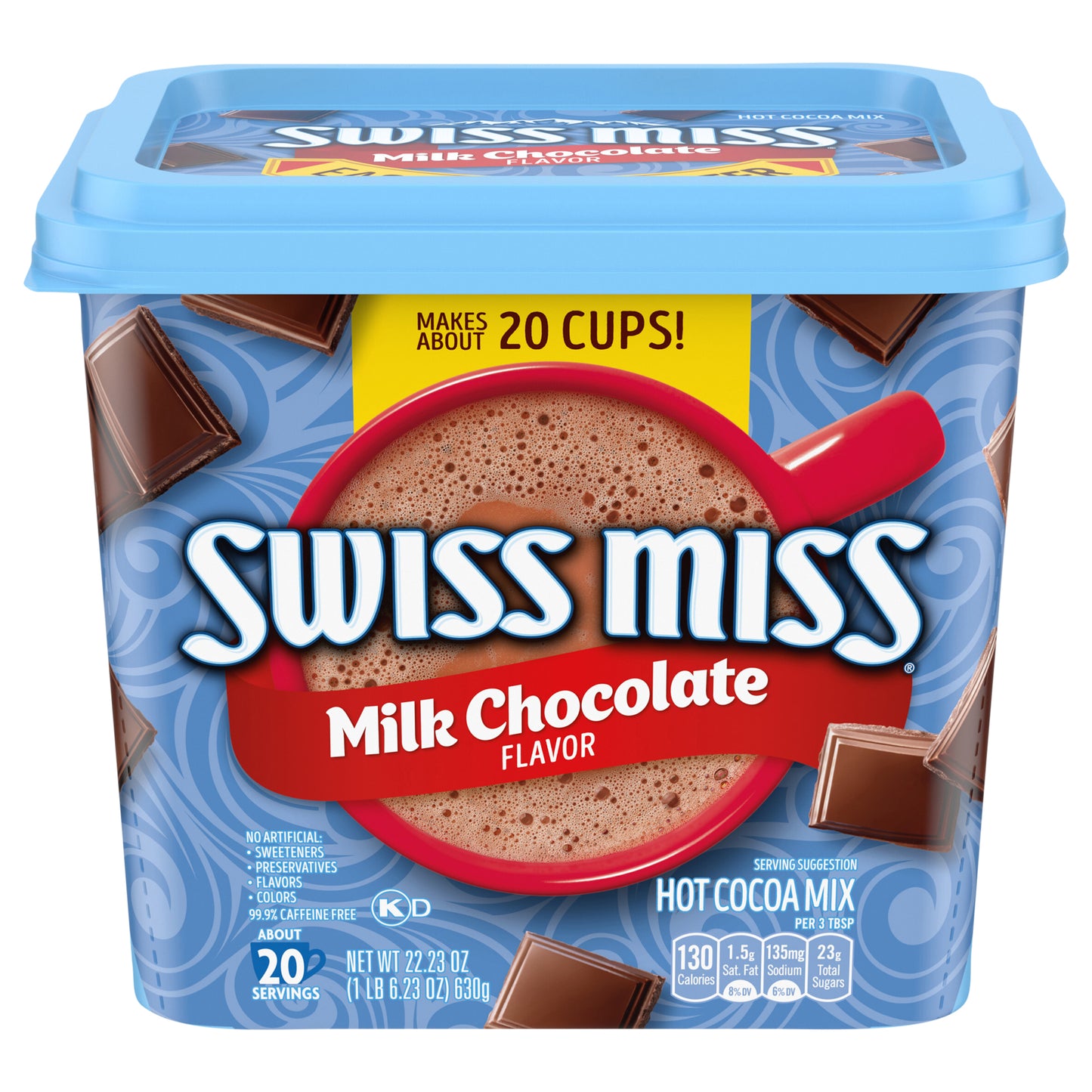 Swiss Miss Milk Chocolate Flavored Hot Cocoa Mix, 22.23 oz. Canister