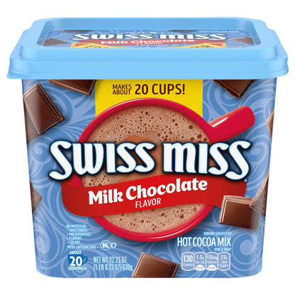 Swiss Miss Milk Chocolate Flavored Hot Cocoa Mix, 22.23 oz. Canister