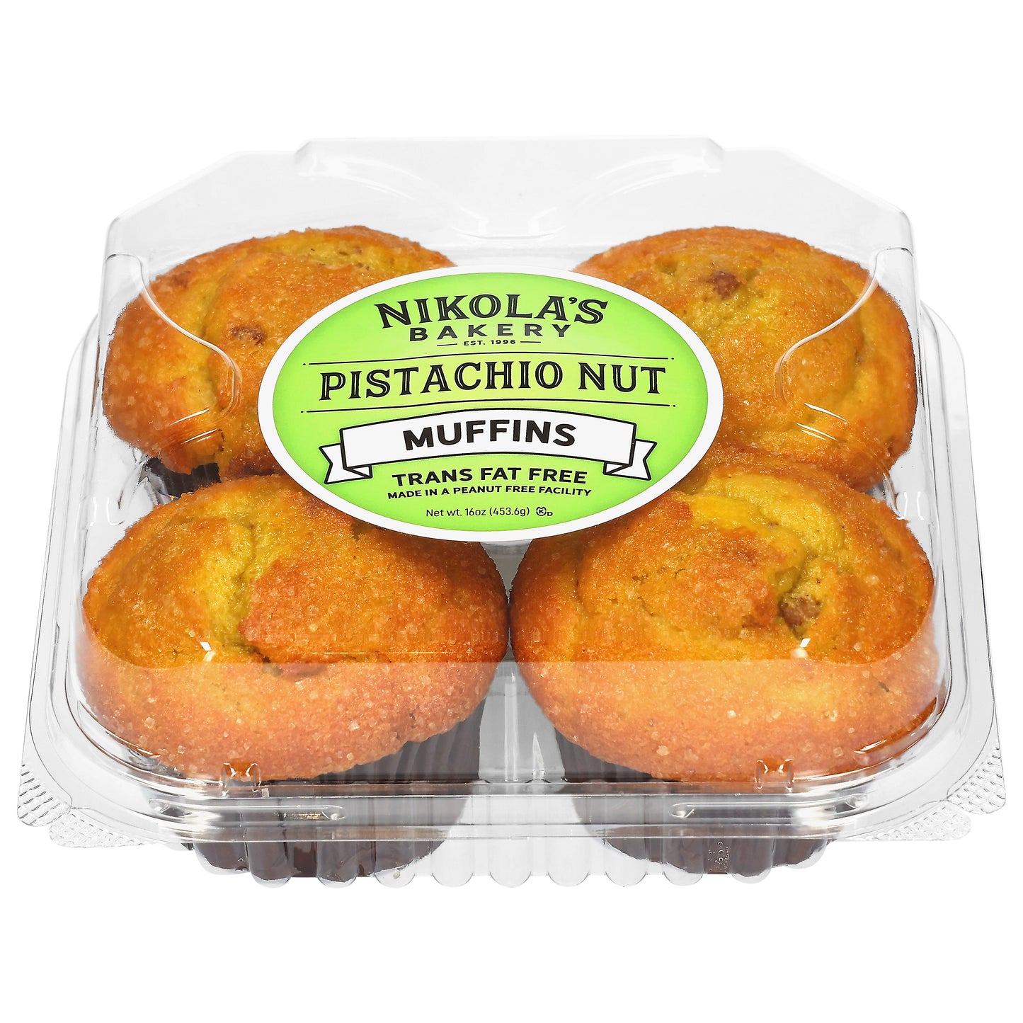 Nikola's Bakery Pistachio Nut Muffins 16 oz