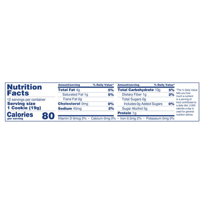 VOORTMAN Bakery Zero Sugar Oatmeal Cookies 8 oz