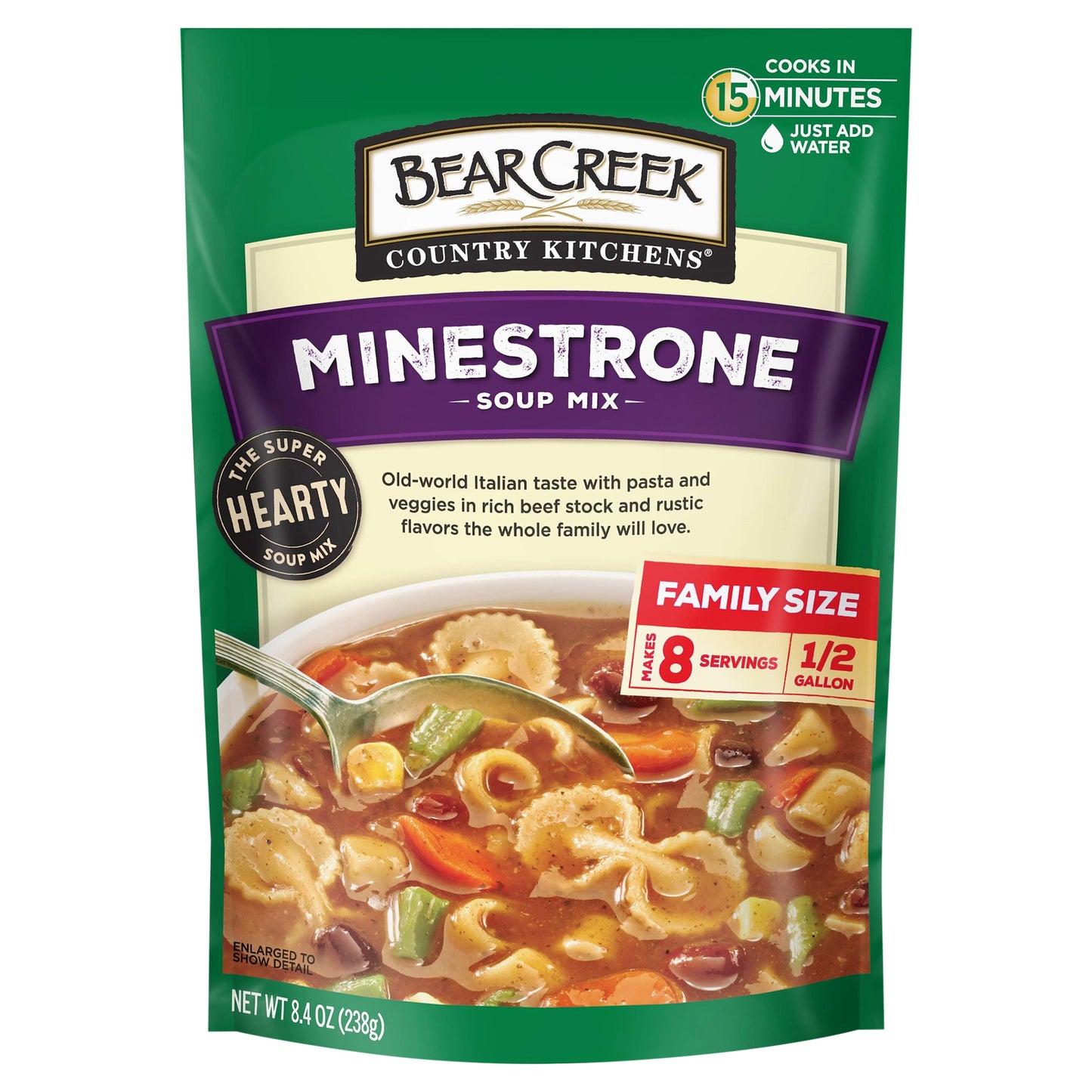 Bear Creek Country Kitchens Minestrone Soup Mix, 8.4 oz Pouch
