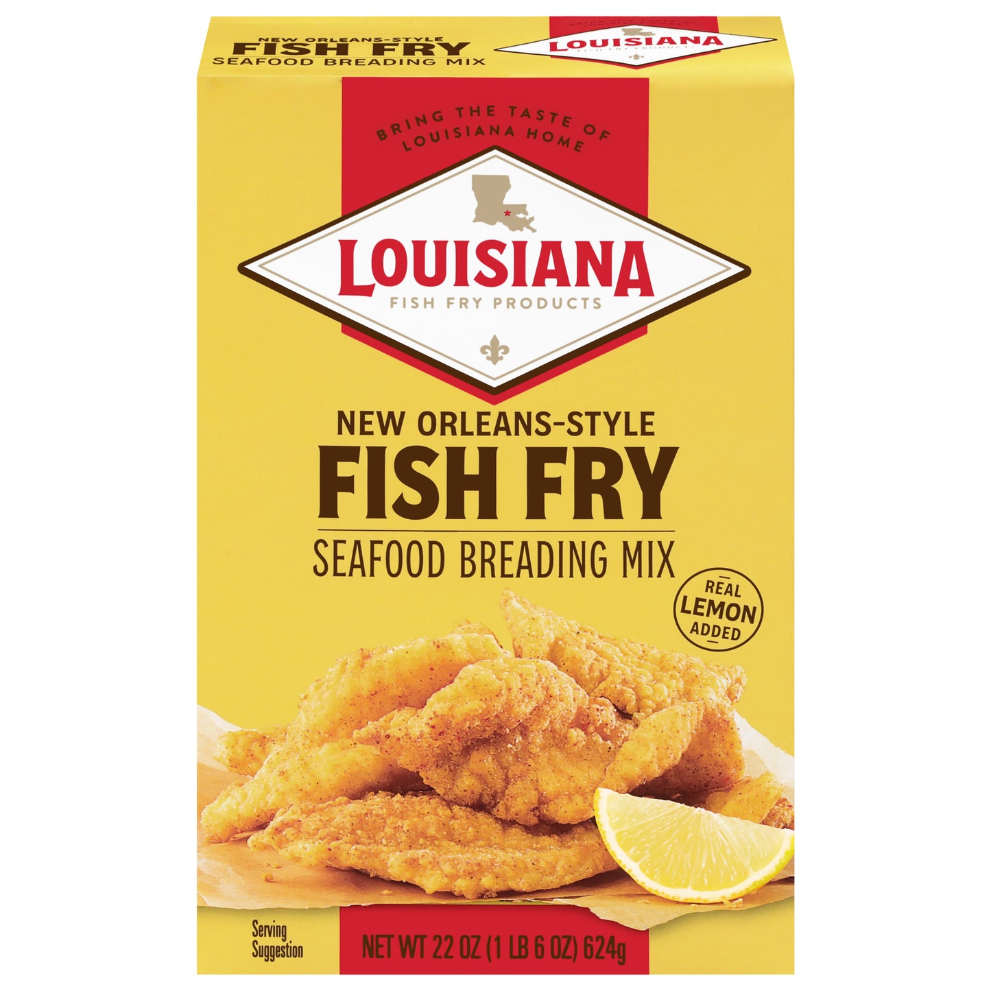 Louisiana Fish Fry Products New Orleans-Style Fish Fry Seafood Breading Mix 22 oz