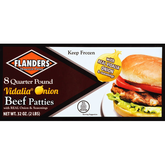 Flanders FLANDERSBEEF PATTIES VIDALIA ON 8 CT