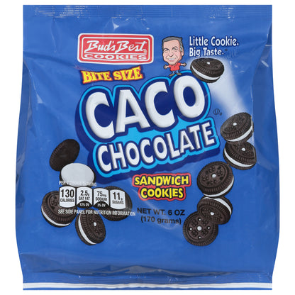 Bud's Best Cookies Caco Chocolate Sandwich Cookies Bite Size 6 oz