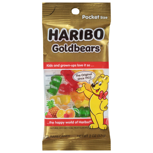 Haribo Goldbears Gummi Candy Pocket Size 2 oz