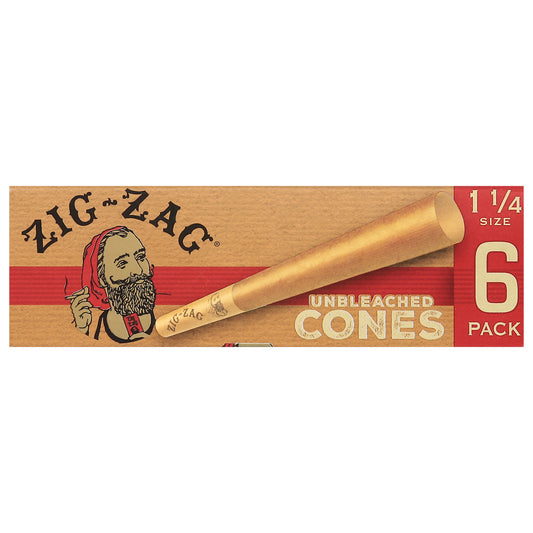 Zig-Zag 1.25 Unbleached Cones 6 ea
