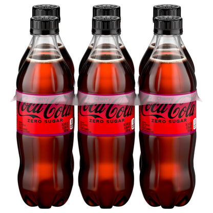 Coca-Cola Cherry Zero Bottles, 16.9 fl oz, 6 Pack