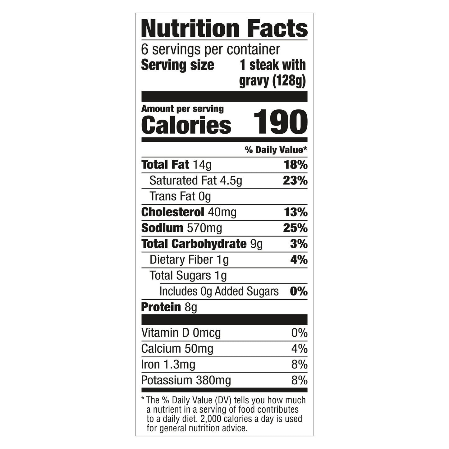 Banquet Family Size Salisbury Steaks and Brown Gravy, Frozen Meal, 27 OZ