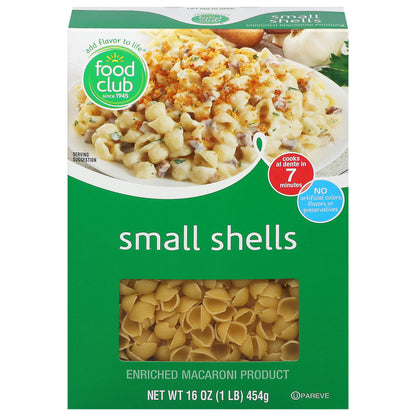 Food Club Small Shells 16 oz