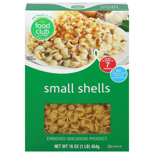Food Club Small Shells 16 oz