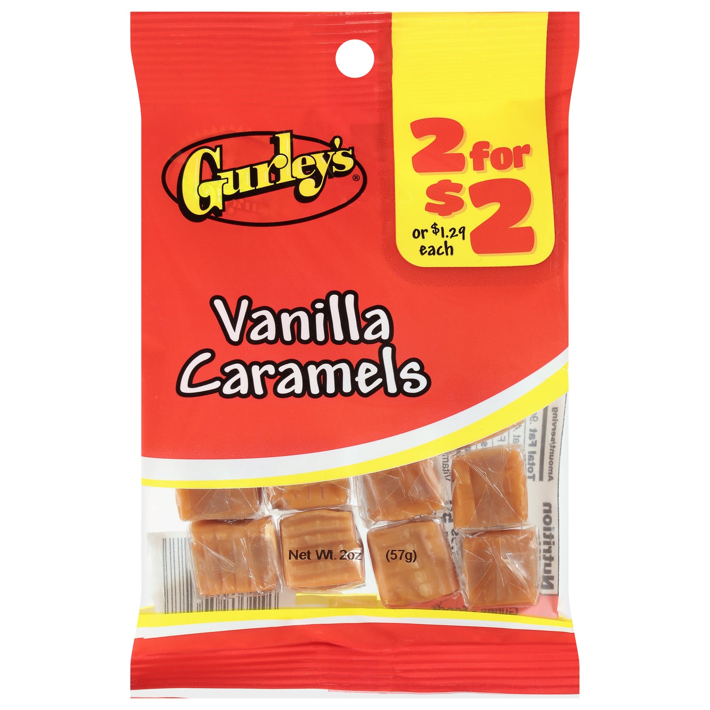 Gurley's Vanilla Caramels 2 oz