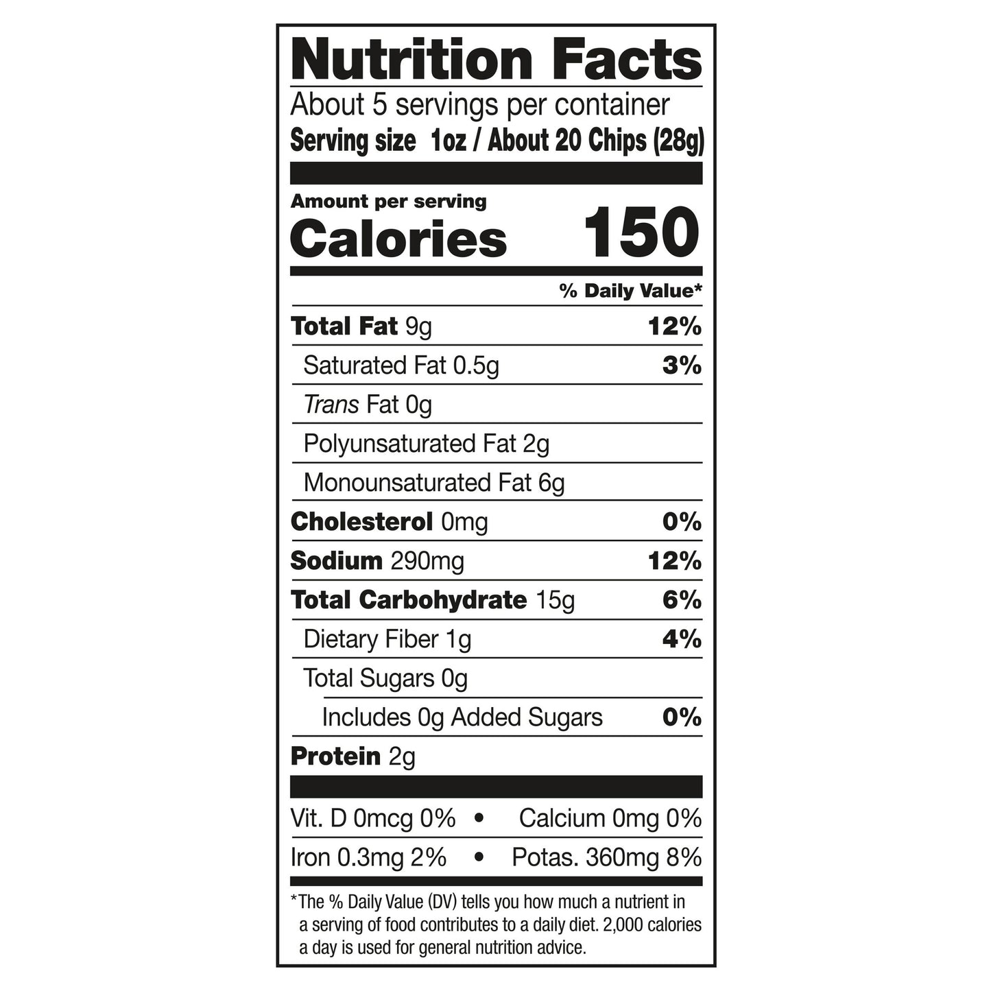 Tom's Dill Pickle Potato Chips 5.5 oz