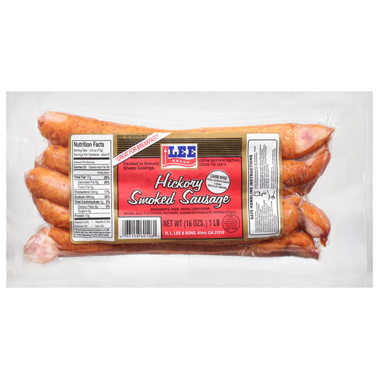 Lee Brand Smoked Hickory Sausage 16 oz